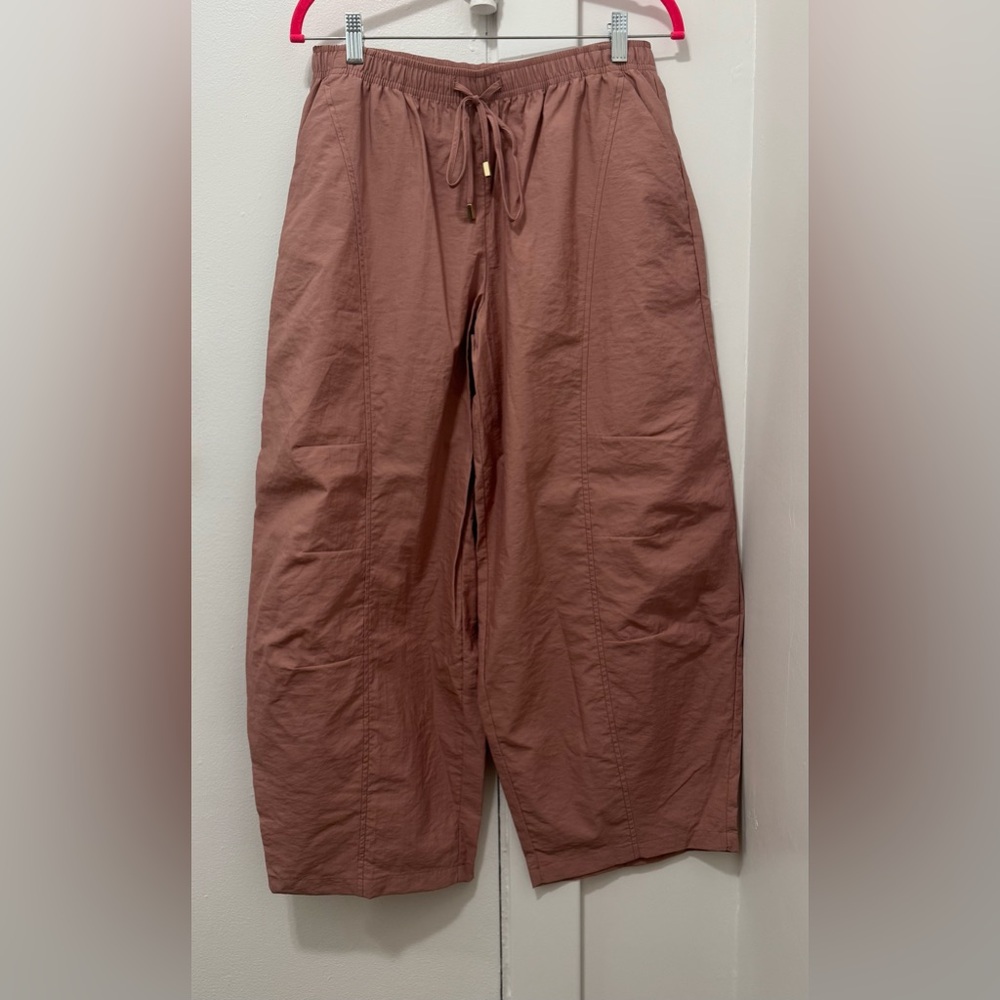 ZARA BARREL PANTS WITH ELASTIC WAIST